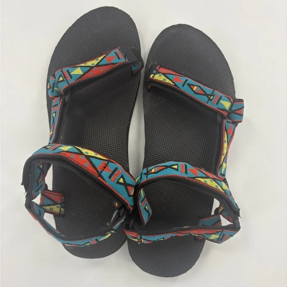 Teva Men's Vibrant Blue and Red Sandals